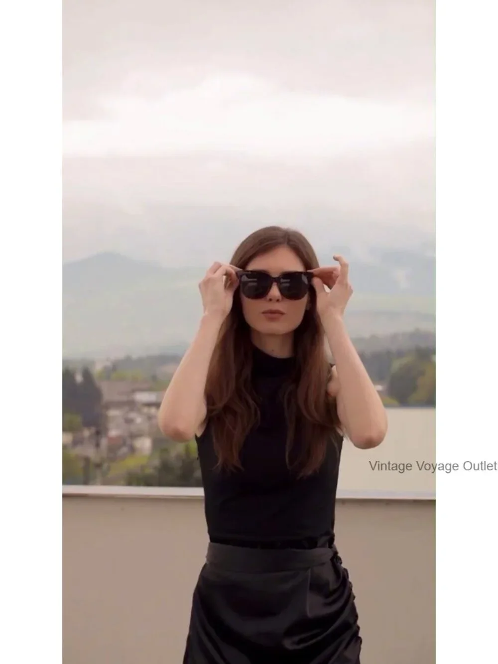 Vintage Oversized Cat Eye Sunglasses for Women Polarized UV400 TAC Lens Retro